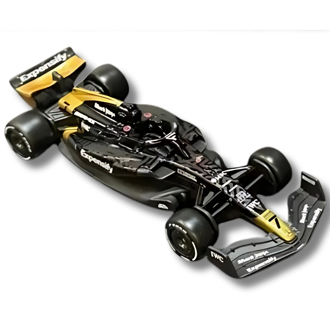 Carrinho F1 Preto e Dourado - Modelo Premium